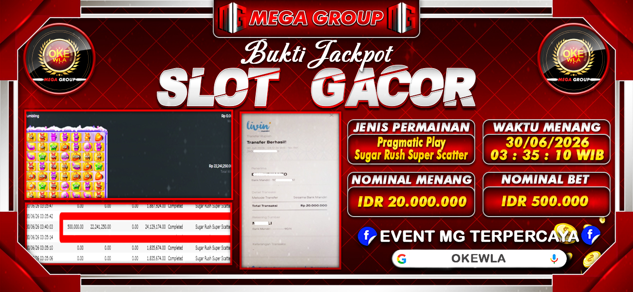 Bukti JP situs Okewla hari Selasa, 30 Juni 2026